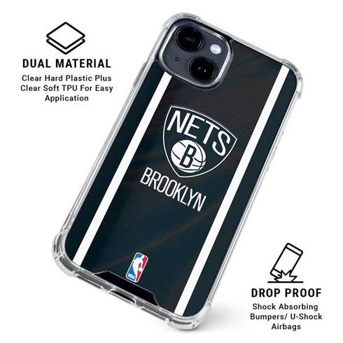 NBA Brooklyn Nets Jersey iPhone 15 Clear Case